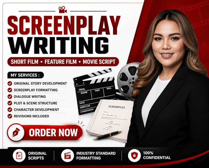 write compelling short film, feature film, movie script and screenwriter service