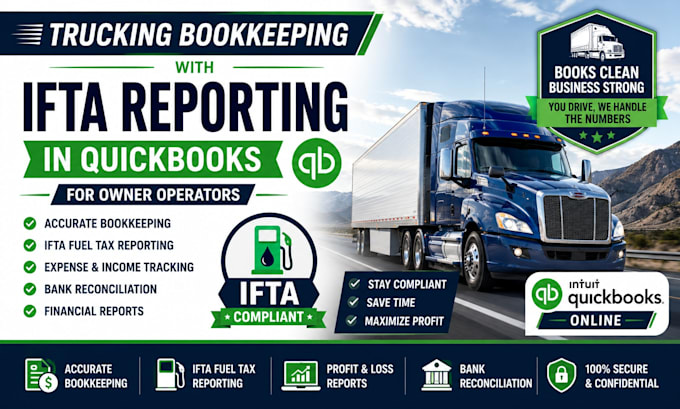 do trucking bookkeeping with ifta reporting in quickbooks for owner operators