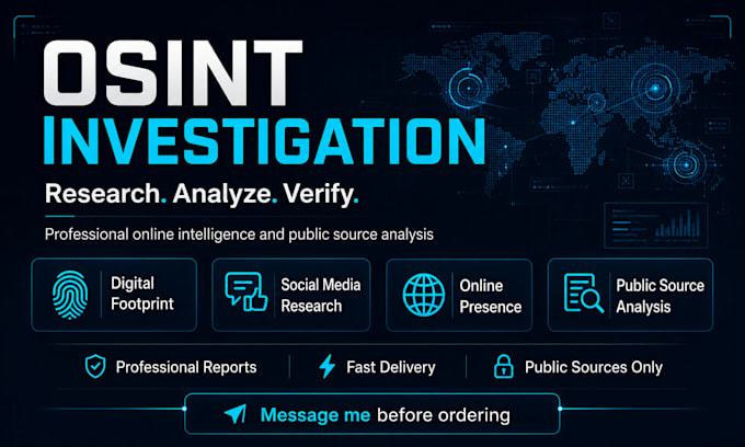 conduct osint investigation and digital footprint analysis
