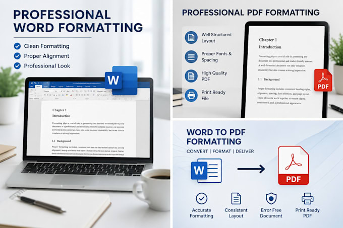 professional word document formatting and PDF conversion