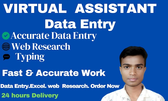 do accurate data entry in excel, web research and copy paste