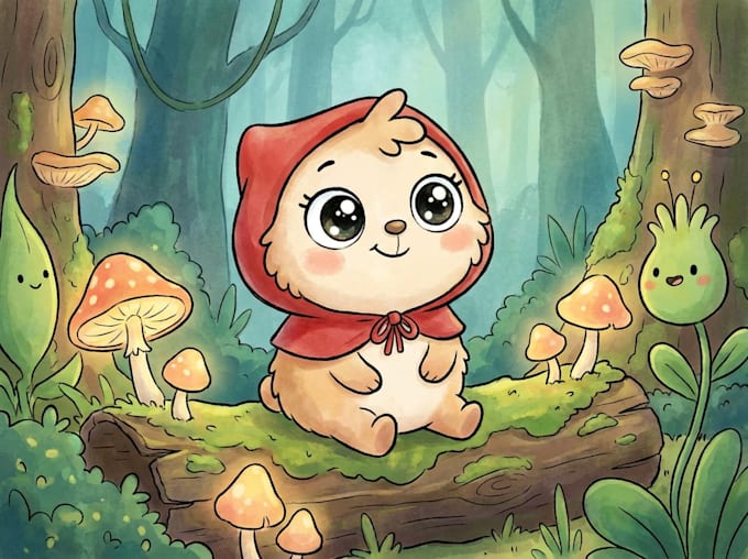 draw cute cartoon character