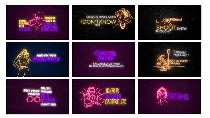 create animated lyric video