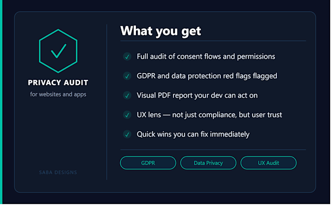 do a privacy audit for your website app and check gdpr compliance