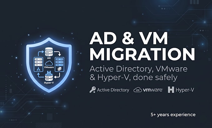 migrate ad hyperv vmware or proxmox servers and virtual machines