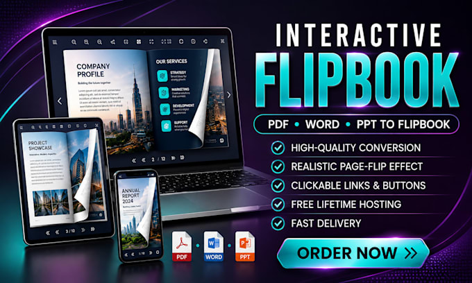 convert PDF to an interactive flipbook