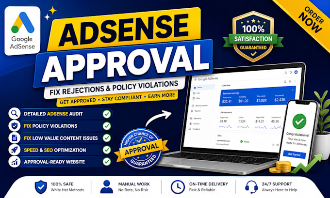 fix google adsense rejection, resolve policy violations for your website