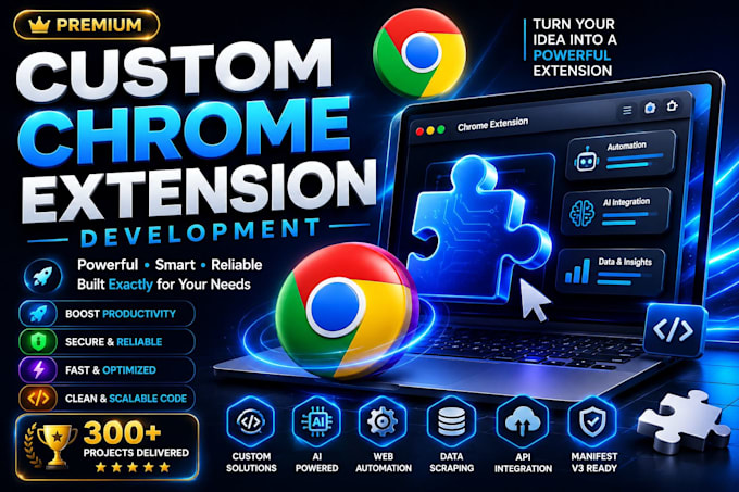 develop custom chrome extension for you