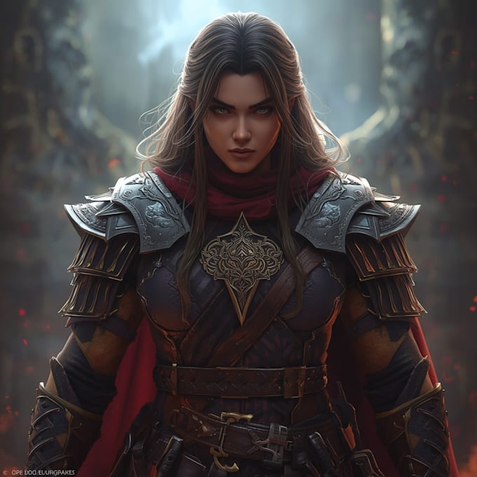 create ai anime fantasy character art in midjourney style