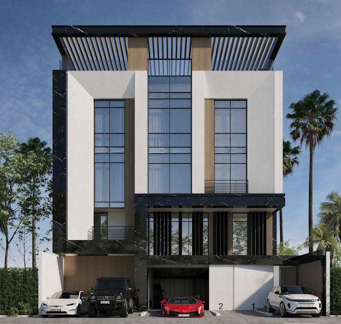 external cgi visualization for construction,render proposed building concept,skp