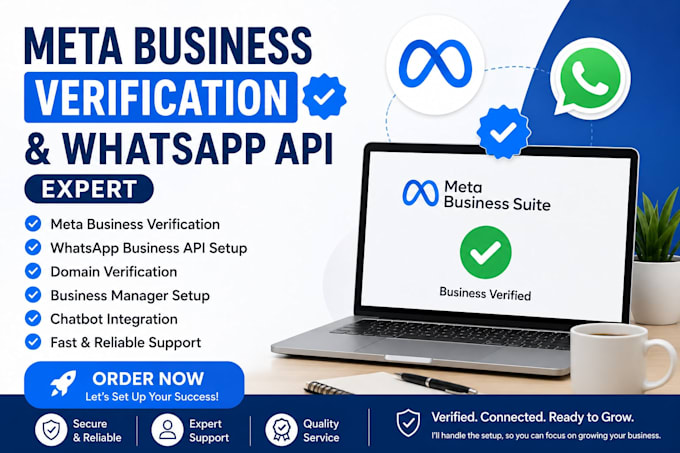 setup meta business verification, whatsapp API, meta business suite
