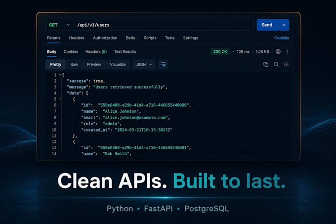 build a rest API backend with python and fastapi