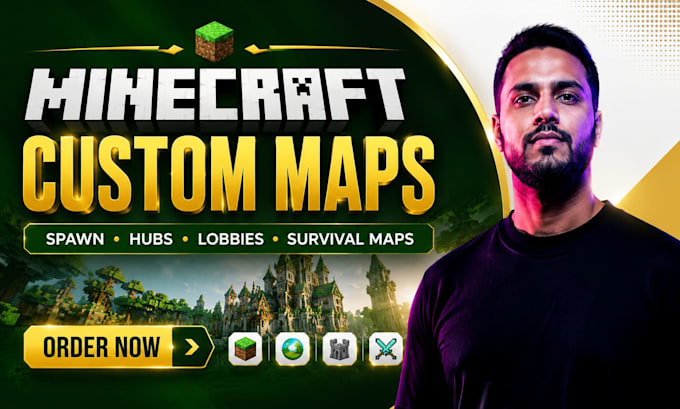 build custom minecraft maps, spawn, hub, lobby, survival and server builds