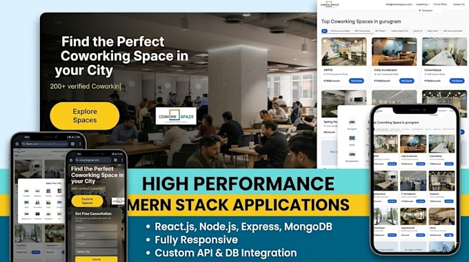 develop a high performance application with react and node js