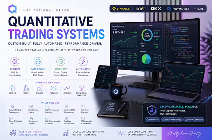 build custom quant trading bot and algorithmic trading system