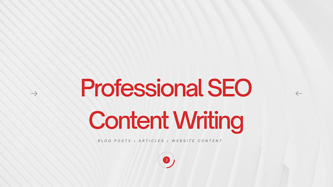 write SEO blog posts and articles for your website