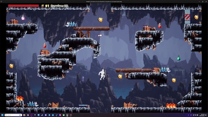 develop high quality 2d pixel art game using gdevelop and game maker studio