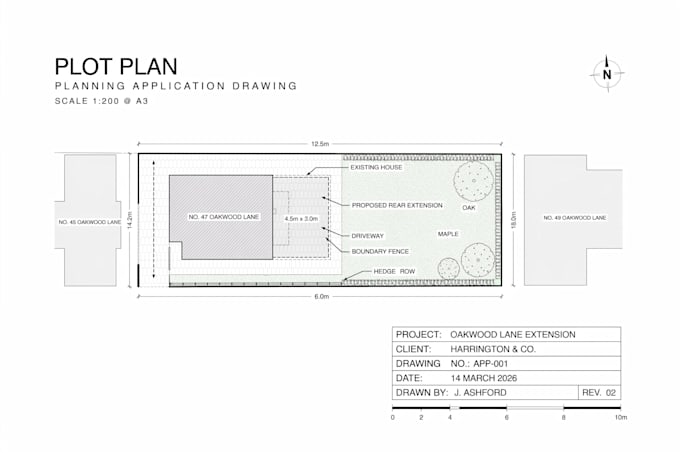 draw architectural drawings, plot plans and planning application drawings for UK