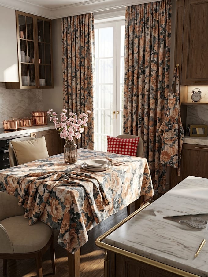 create ai product photography for kitchen textiles