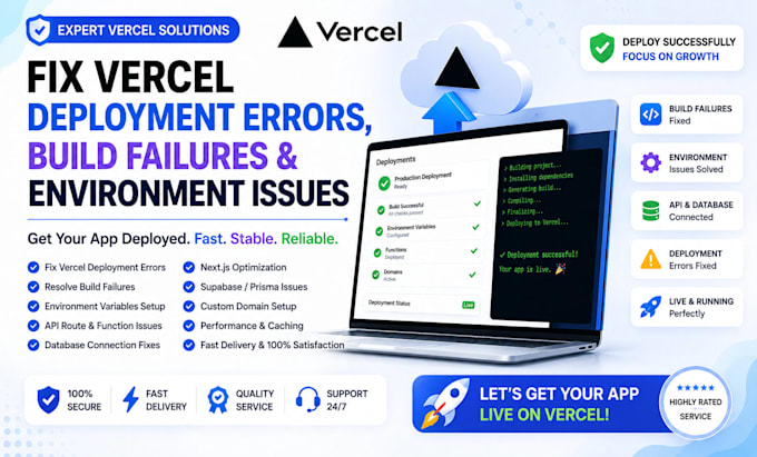fix vercel deployment errors, build failures and environment issues