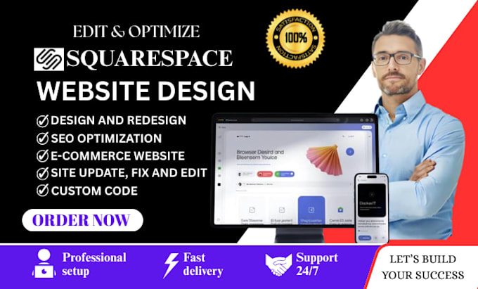 edit squarespace website design or redesign squarespace SEO and custom code edit