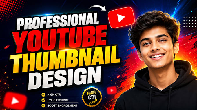 design professional youtube thumbnails with high CTR