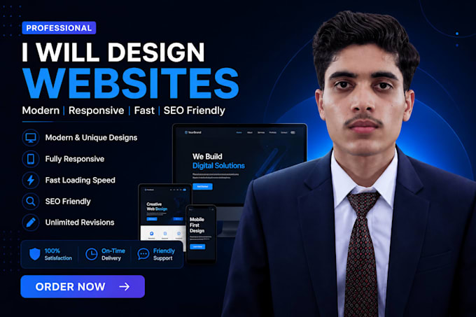 design a modern website design or redesign for your buisness