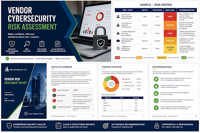conduct a cybersecurity vendor risk assessment