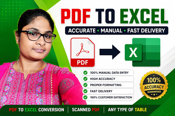 convert scanned PDF to excel spreadsheet manually