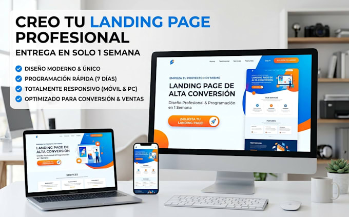 do a landing page for a web