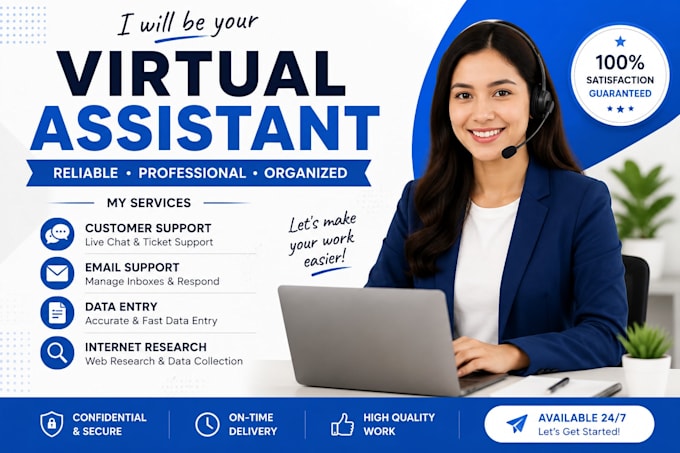 be your virtual assistant for chat support and customer service