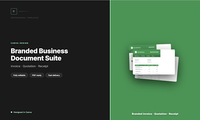 design branded invoice quotation and receipt templates