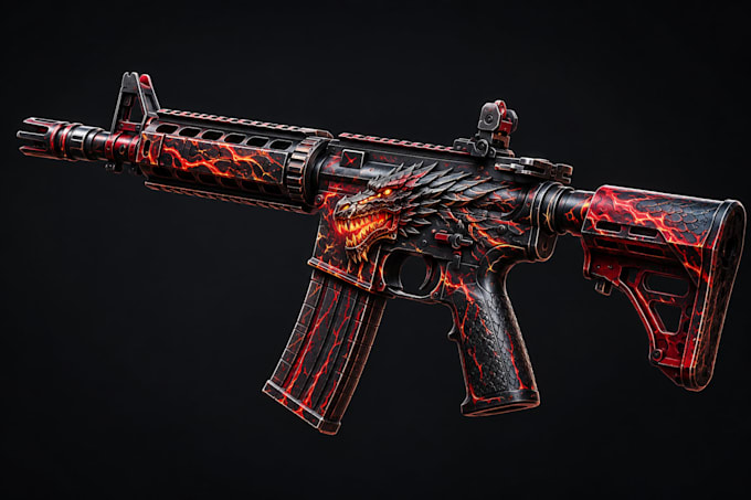 model 3d weapon, gun model, fps weapon, game asset, pbr texture, low poly weapon