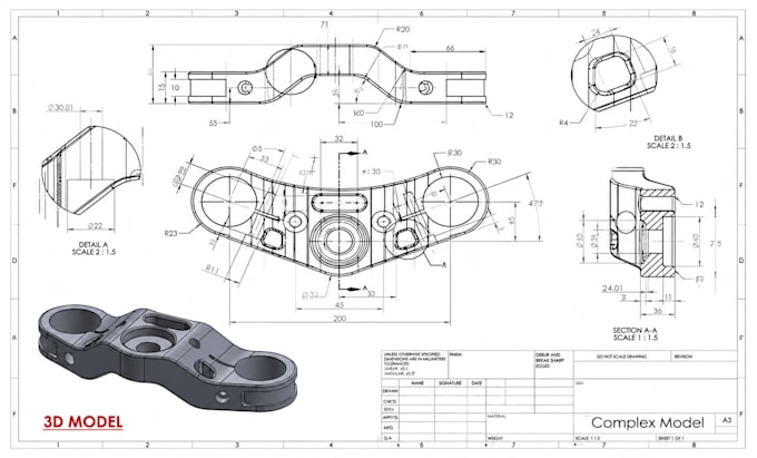 create sheet metal design, 3d cad models, and technical drawings