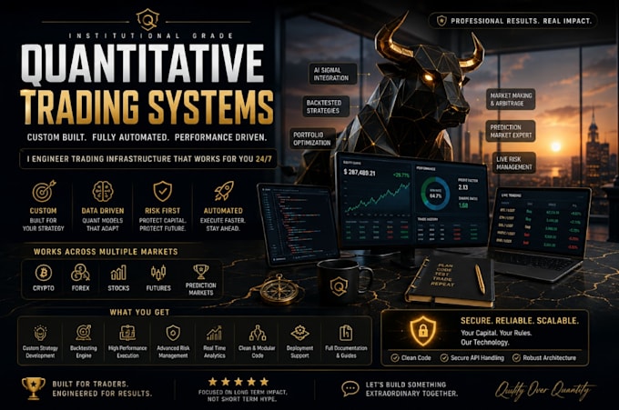 build custom quant trading bot and algorithmic trading system