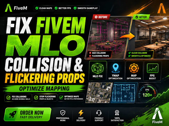 fix fivem mlo collision flickering props and optimize mapping