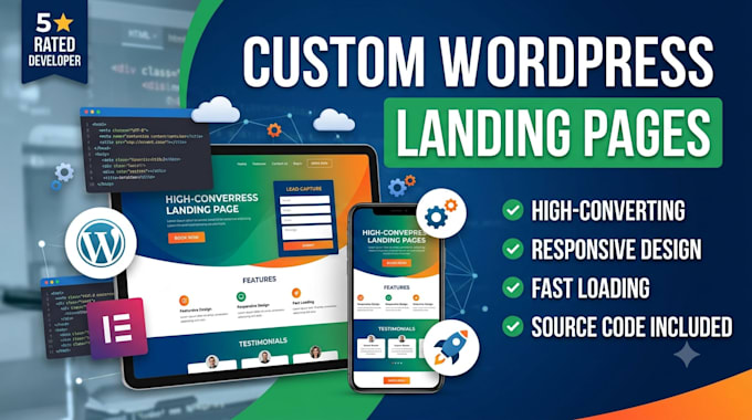 code a responsive HTML CSS or react landing page