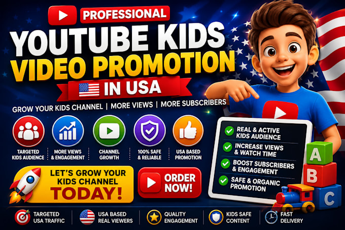 do professional youtube kids video promotion in USA