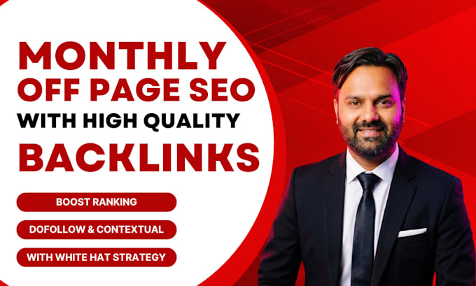do monthly link building, offpage seo with manual contextual backlinks