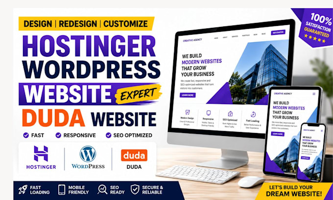 design hostinger wordpress website design redesign hostinger duda website expert