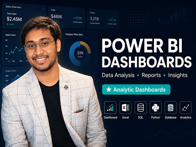 build professional power bi dashboards and analyze your data