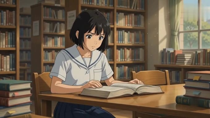 create hand drawn animation, japanese animation, in anime inspired style