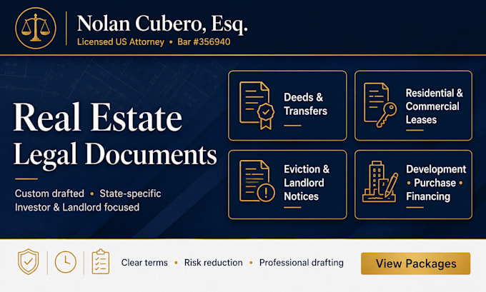 draft real estate deeds, property transfers, and assignment document