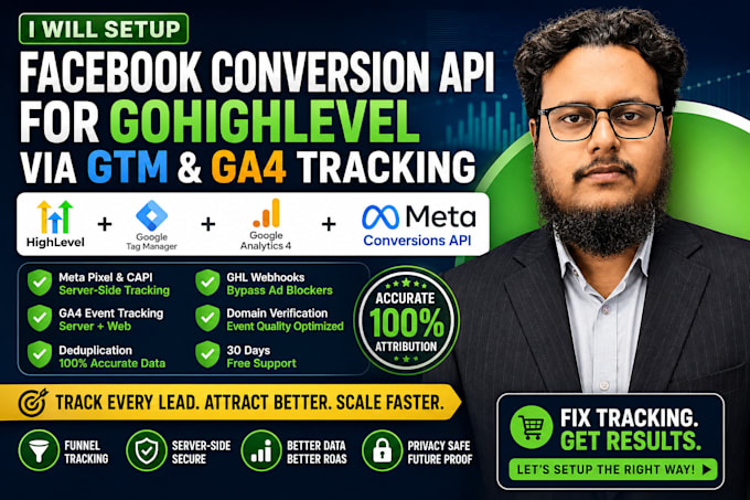 setup facebook conversion api for gohighlevel via gtm and ga4 tracking