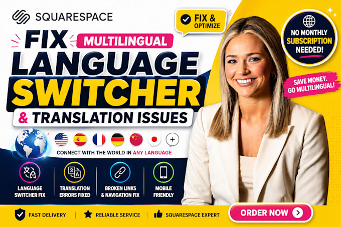 fix squarespace language switcher and translation issues