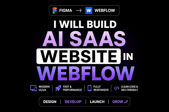 design and develop ai saas website in figma and webflow