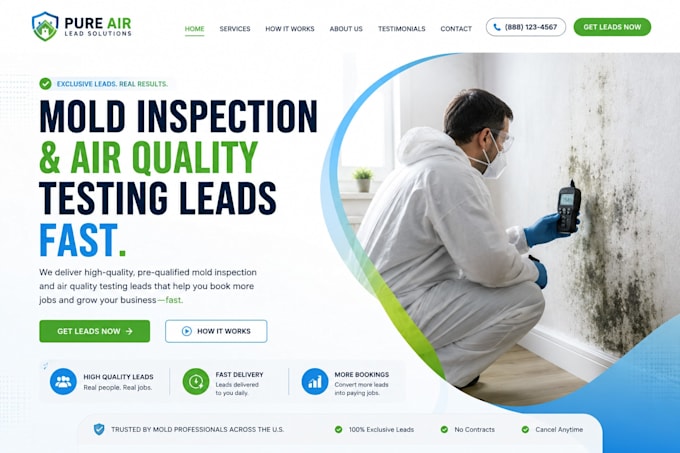 get you mold inspection and air quality testing leads fast