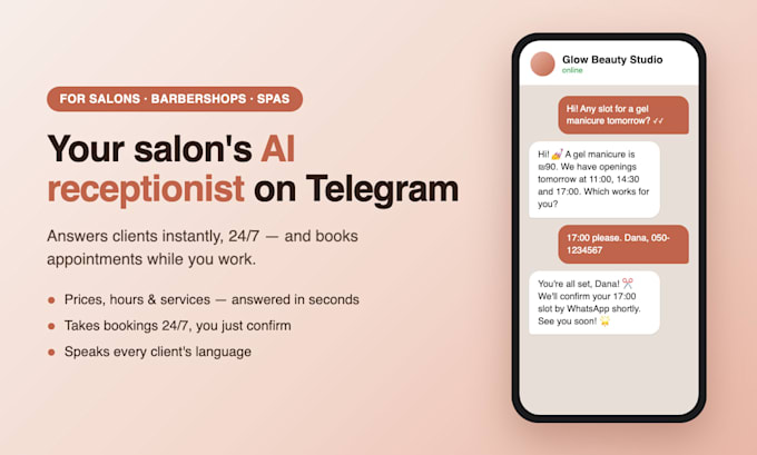 build an ai booking assistant bot for your salon, barbershop or spa