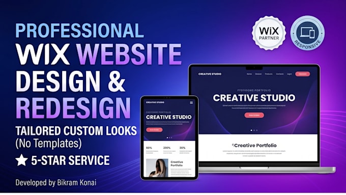 design or redesign a professional wix website