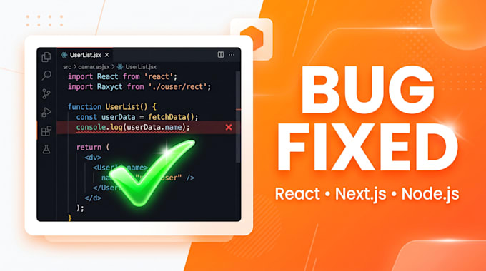 fix react, node js or mongodb bugs in your web app fast
